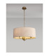 Banyan 3 Light Multi Arm Pendant With 50cm x 20cm Dual Faux Silk Fabric Shade Champagne Gold/Nude Beige-2