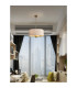 Banyan 3 Light Multi Arm Pendant With 50cm x 20cm Dual Faux Silk Fabric Shade Champagne Gold/Nude Beige-4