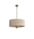 Banyan 3 Light Multi Arm Pendant With 50cm x 20cm Dual Faux Silk Fabric Shade Champagne Gold/Nude Beige-5