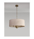 Banyan 3 Light Multi Arm Pendant With 50cm x 20cm Dual Faux Silk Fabric Shade Champagne Gold/Nude Beige-12