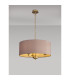 Banyan 3 Light Multi Arm Pendant With 50cm x 20cm Dual Faux Silk Fabric Shade Champagne Gold/Taupe-2
