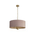 Banyan 3 Light Multi Arm Pendant With 50cm x 20cm Dual Faux Silk Fabric Shade Champagne Gold/Taupe-4