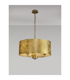 Banyan 3 Light Multi Arm Pendant With 50cm x 20cm Gold Leaf Shade Champagne Gold/Gold Leaf-2