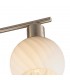 Semi Flush Ceiling 4 Light E14 Satin Nickel, Round Swirl Pattern Fosted Glass - 6