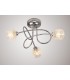 Semi Flush Ceiling 3 Light G9 Polished Chrome, Clear Textured Glass - 2