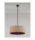 Banyan 3 Light Multi Arm Pendant With 50cm x 20cm Dual Faux Silk Fabric Shade Matt Black/Antique Gold-11