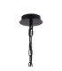 Banyan 3 Light Multi Arm Pendant With 50cm x 20cm Faux Silk Fabric Shade Matt Black/Black-7