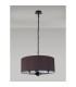 Banyan 3 Light Multi Arm Pendant With 50cm x 20cm Faux Silk Fabric Shade Matt Black/Black-11