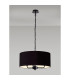 Banyan 3 Light Multi Arm Pendant With 50cm x 20cm Dual Faux Silk Fabric Shade Matt Black/Midnight Black-2
