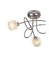 Semi Flush Ceiling 3 Light G9 Polished Chrome, Clear Textured Glass - 4