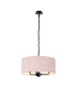 Banyan 3 Light Multi Arm Pendant With 50cm x 20cm Dual Faux Silk Fabric Shade Matt Black/Taupe-1