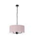 Banyan 3 Light Multi Arm Pendant With 50cm x 20cm Dual Faux Silk Fabric Shade Matt Black/Taupe-4