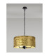 Banyan 3 Light Multi Arm Pendant With 50cm x 20cm Gold Leaf Shade Matt Black/Gold Leaf-2