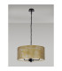 Banyan 3 Light Multi Arm Pendant With 50cm x 20cm Gold Leaf Shade Matt Black/Gold Leaf-11