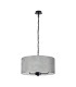 Banyan 3 Light Multi Arm Pendant With 50cm x 20cm Silver Leaf Shade Matt Black/Silver Leaf-4