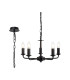 Banyan 45cm 5 Light Multi Arm Pendant Without Shade 1.5m Chain E14 Matt Black-1