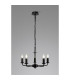 Banyan 45cm 5 Light Multi Arm Pendant Without Shade 1.5m Chain E14 Matt Black-2