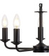 Banyan 45cm 5 Light Multi Arm Pendant Without Shade 1.5m Chain E14 Matt Black-7
