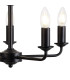 Banyan 45cm 5 Light Multi Arm Pendant Without Shade 1.5m Chain E14 Matt Black-8
