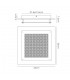 LED Flush Ceiling Light, 360mm Square, 18W 1440lm 4000K Polished Chrome, Crystal - 3
