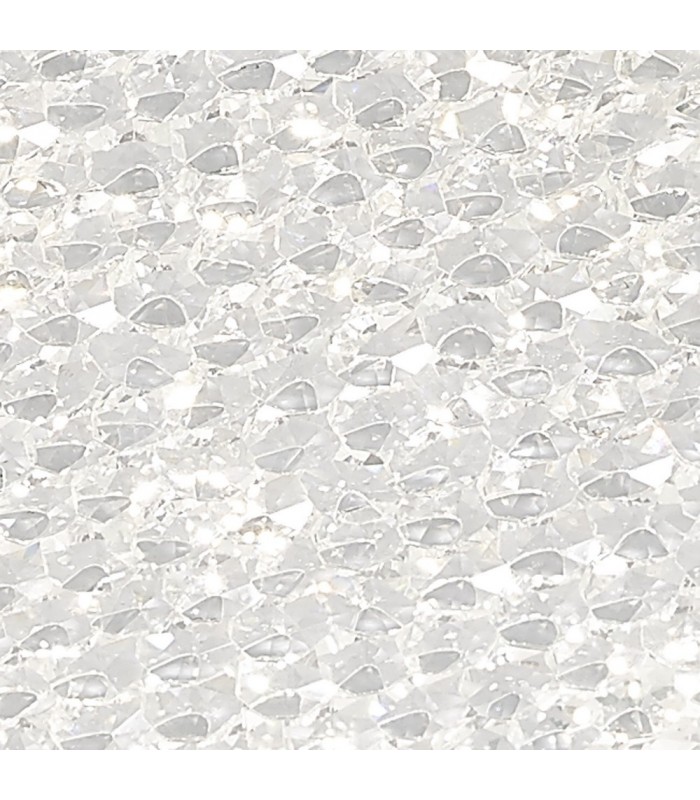 LED Flush Ceiling Light, 360mm Square, 18W 1440lm 4000K Polished Chrome, Crystal - 5