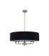 Banyan 5 Light Multi Arm Pendant E14 Satin Nickel With 60cm x 15cm Faux Silk Shade black-4