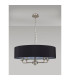 Banyan 5 Light Multi Arm Pendant E14 Satin Nickel With 60cm x 15cm Faux Silk Shade black-11