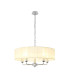 Banyan 5 Light Multi Arm Pendant With 60cm x 15cm Organza Shade Polished Chrome/Cream-1