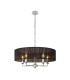 Banyan 5 Light Multi Arm Pendant With 60cm x 15cm Organza Shade Polished Chrome/Black-1