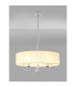 Banyan 5 Light Multi Arm Pendant With 60cm x 15cm Organza Shade Polished Chrome/Cream-2