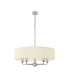 Banyan 5 Light Multi Arm Pendant With 60cm x 15cm Organza Shade Polished Chrome/Cream-4