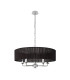 Banyan 5 Light Multi Arm Pendant With 60cm x 15cm Organza Shade Polished Chrome/Black-4