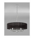 Banyan 5 Light Multi Arm Pendant With 60cm x 15cm Organza Shade Polished Chrome/Black-11