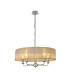 Banyan 5 Light Multi Arm Pendant With 60cm x 15cm Organza Shade Polished Chrome/Soft Bronze-1