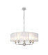 Banyan 5 Light Multi Arm Pendant With 60cm x 15cm Organza Shade Polished Chrome/Grey-1