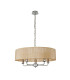 Banyan 5 Light Multi Arm Pendant With 60cm x 15cm Organza Shade Polished Chrome/Soft Bronze-4
