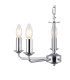Banyan 5 Light Multi Arm Pendant With 60cm x 15cm Organza Shade Polished Chrome/Grey-6