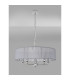Banyan 5 Light Multi Arm Pendant With 60cm x 15cm Organza Shade Polished Chrome/Grey-11