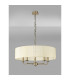 Banyan 5 Light Multi Arm Pendant With 60cm x 15cm Organza Shade Antique Brass/Cream-11