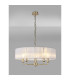 Banyan 5 Light Multi Arm Pendant With 60cm x 15cm Organza Shade Antique Brass/Grey-2