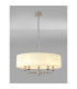 Banyan 5 Light Multi Arm Pendant With 60cm x 15cm Organza Shade Satin Nickel/Cream-2