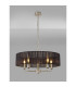Banyan 5 Light Multi Arm Pendant With 60cm x 15cm Organza Shade Satin Nickel/Black-2