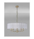 Banyan 5 Light Multi Arm Pendant With 60cm x 15cm Organza Shade Antique Brass/Grey-11