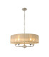 Banyan 5 Light Multi Arm Pendant With 60cm x 15cm Organza Shade Satin Nickel/Soft Bronze-1