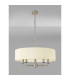 Banyan 5 Light Multi Arm Pendant With 60cm x 15cm Organza Shade Satin Nickel/Cream-11