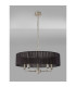 Banyan 5 Light Multi Arm Pendant With 60cm x 15cm Organza Shade Satin Nickel/Black-11