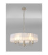 Banyan 5 Light Multi Arm Pendant With 60cm x 15cm Organza Shade Satin Nickel/Grey-2