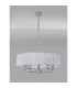 Banyan 5 Light Multi Arm Pendant With 60cm x 15cm Organza Shade Satin Nickel/Grey-11