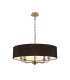 Banyan 5 Light Multi Arm Pendant With 60cm x 15cm Faux Silk Fabric Shade Champagne Gold/Black-1
