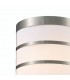 Flush Wall Lamp 1 Light E27 IP44 Exterior Louvre Design Stainless Steel, Opal - 4